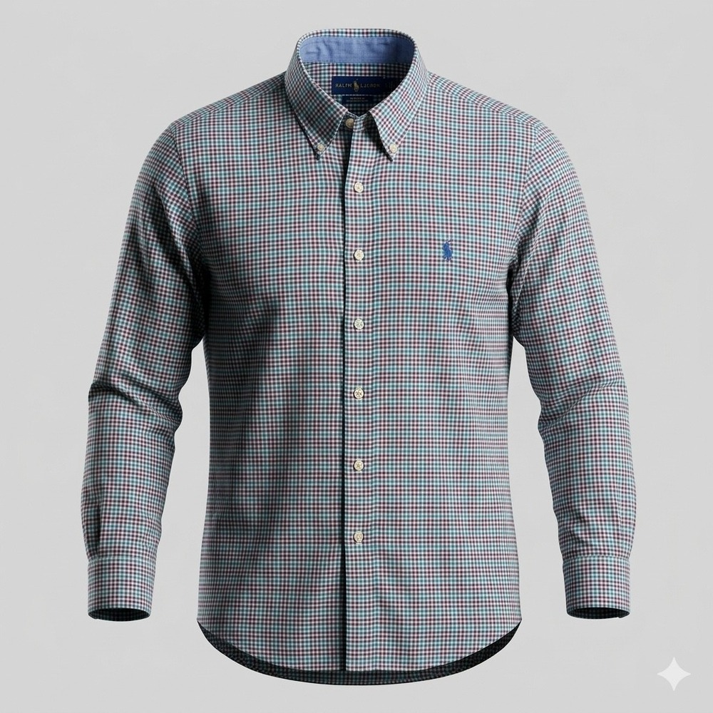 Ralph Lauren Gingham Check Button Down Shirt Men's S Multicolor Preppy